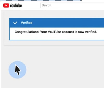 Thông báo Chúc mừng! Tài khoản Youtube của bạn đã được xác minh