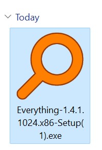 Chọn Vào Everything.exe để Cài đặt Công Cụ Everything