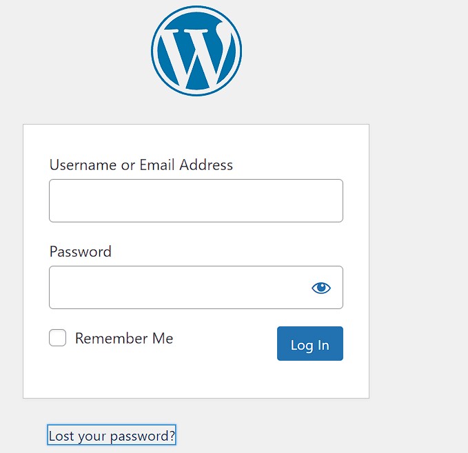 Chọn Vào Lost Your Password để Sử Dụng Tính Năng Quên Mật Khẩu WordPress