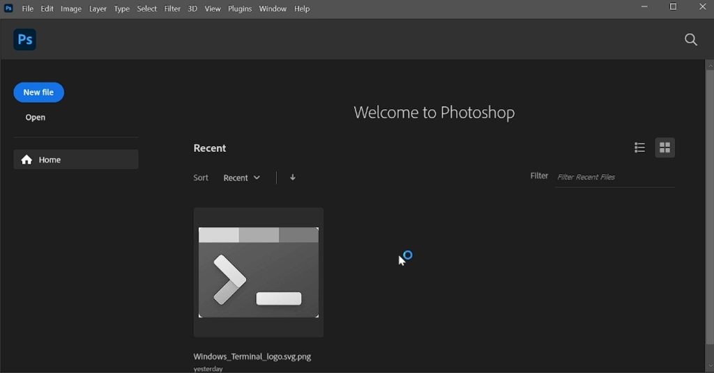 Giao Diện Phần Mềm Adobe Photoshop 2024 Mới Nhất