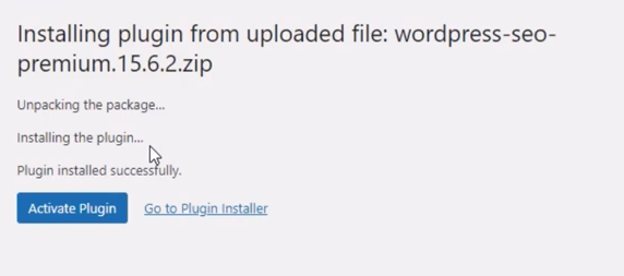Cài đặt plugin cho web WordPress bằng cách Upload Plugin thành công