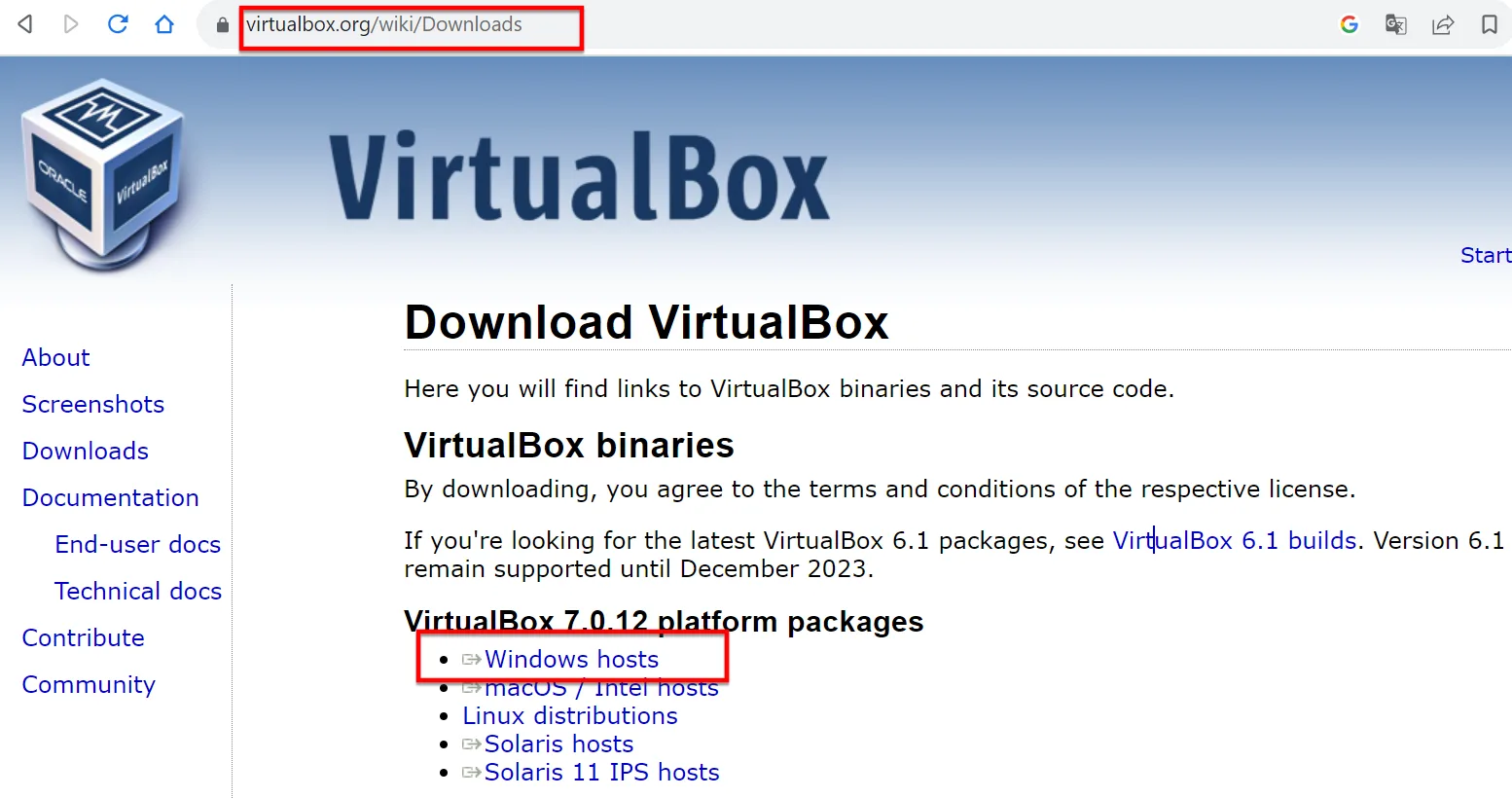 Bạn Chọn Windows Hosts để Tải VirtualBox Về Win 11, Win 10