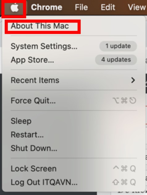 Bạn Chọn Vào About This Mac