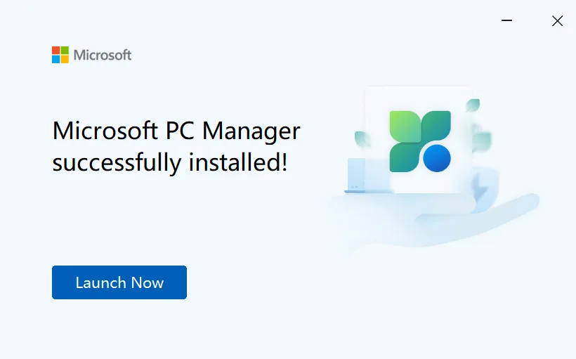 Bạn Chọn Vào Launch Now để Mở Microsoft PC Manager Lên