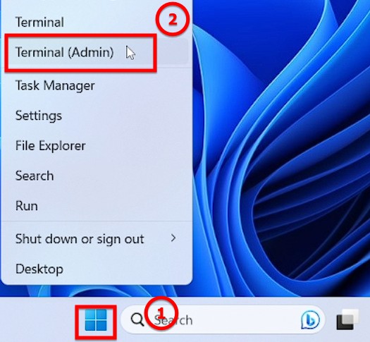 Bạn Chọn Vào Terminal (Admin) Trên Win 11