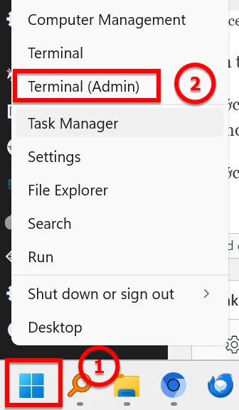 Bạn Chọn Vào Terminal (Admin) Trên Win 11