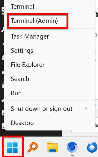 Bạn Chọn Vào Terminal (Admin) Trên Windows 11