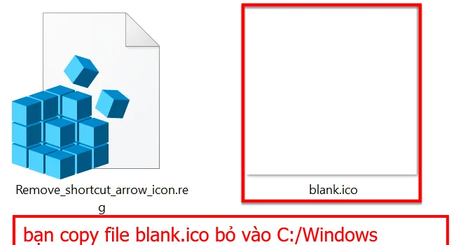 Bạn Hãy Copy File Blank.ico Bỏ Vào Thư Mục Windows Trong ổ đĩa C