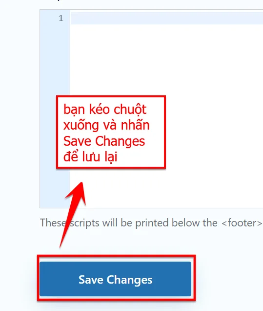 Bạn Nhấn Save Change để Lưu Thay đổi