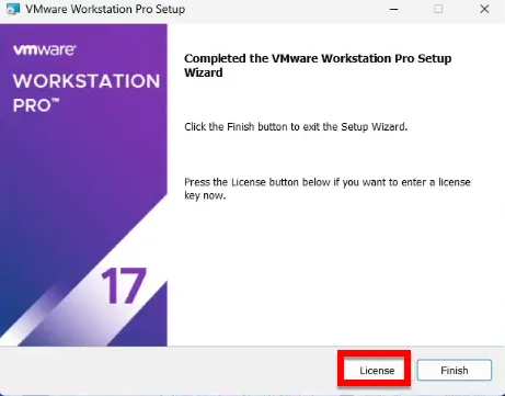 Bạn Nhấn Chọn License để Nhập Key Bản Quyền Vmware Trên Windows