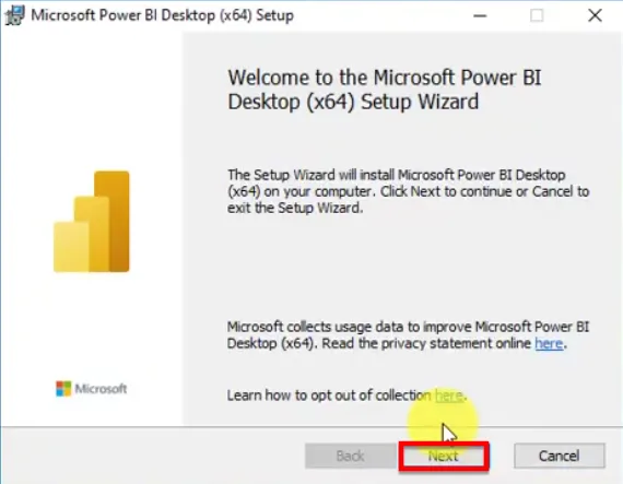 Bạn Nhấn Chọn Next để Tiếp Tục Quá Trình Cài đặt Power BI Desktop