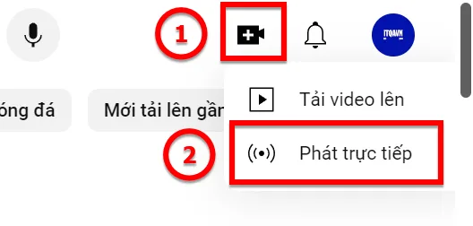 Bạn Nhấn Vào Biểu Tượng Dấu + Và Chọn Vào Phát Trực Tiếp