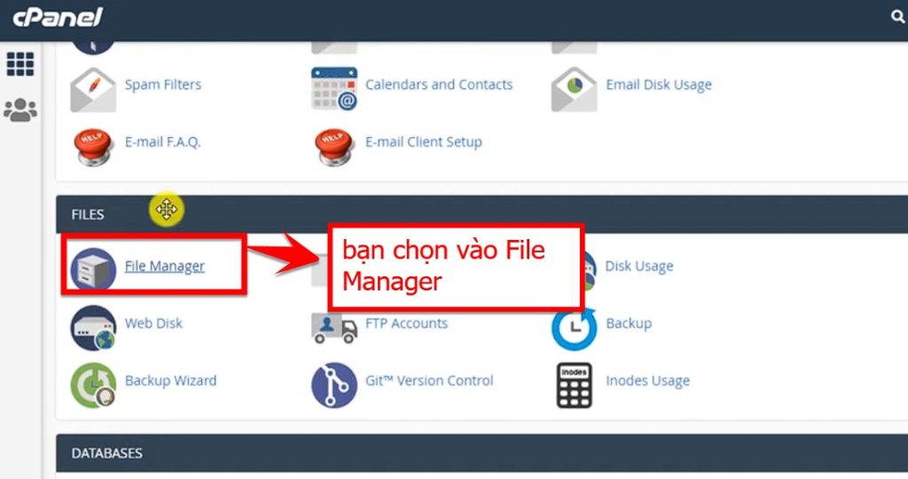 Bạn Tìm Và Chọn Vào File Manager Trên Giao Diện Quản Trị Hosting