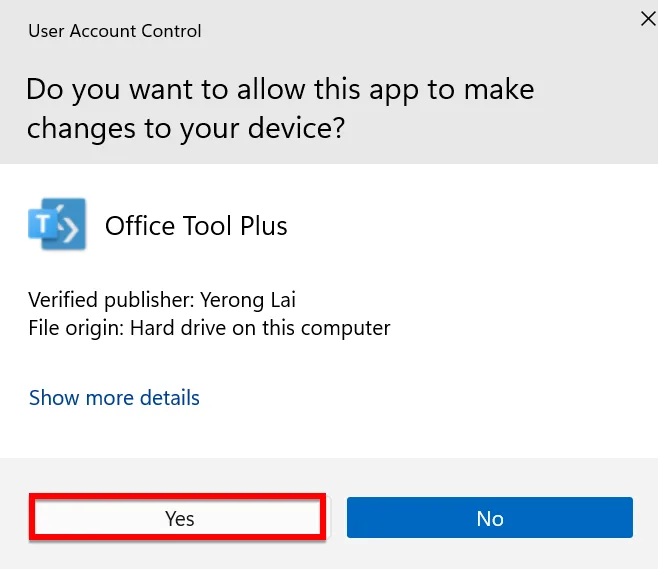 Bảng User Account Control Hiện Lên, Bạn Chọn Vào Yes