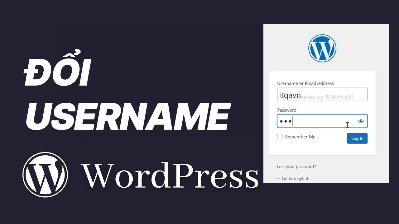 Cách thay đổi username trong WordPress miễn phí