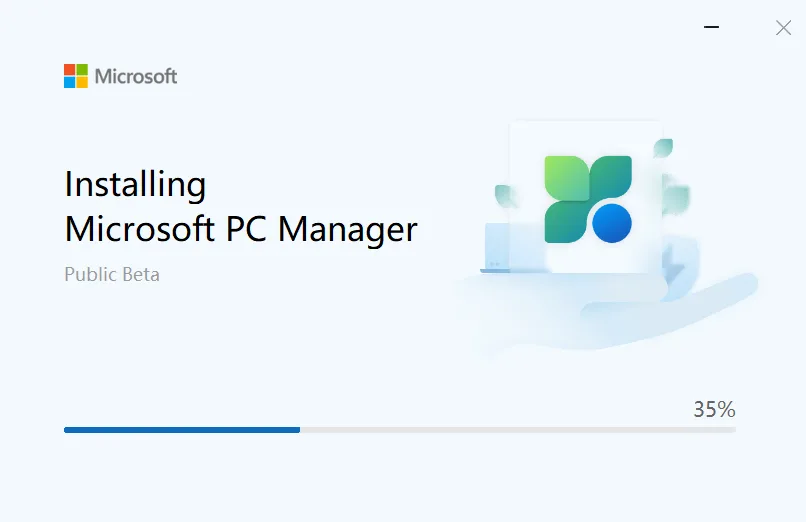 Qúa Trình Cài đặt Microsoft PC Manager đang Diễn Ra