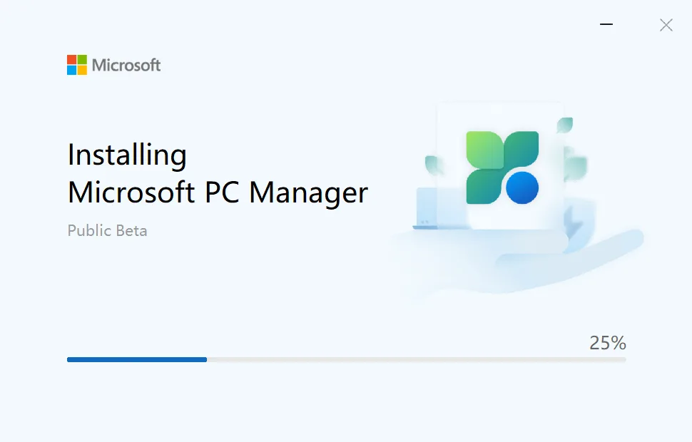 Qúa Trình Cài đặt Microsoft PC Manager đang Diễn Ra