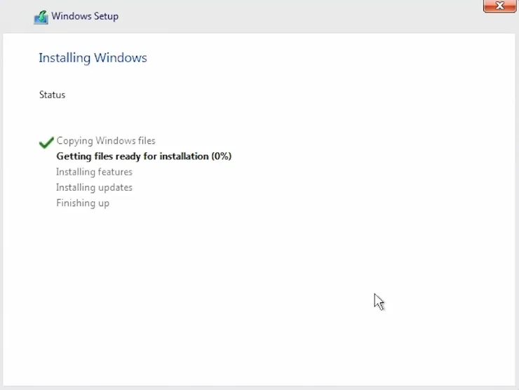 Qúa Trình Cài đặt Windows 11 đang Diễn Ra