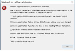 Sửa lỗi This host supports Intel vt-x but intel vt-x is Disabled như thế nào ?