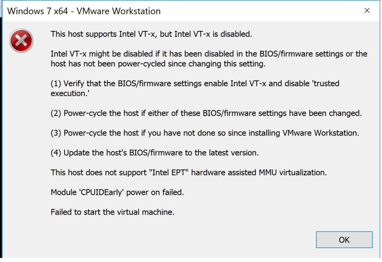 Sửa Lỗi This Host Supports Intel Vt X But Intel Vt X Is Disabled Như Thế Nào
