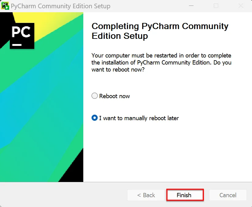 Thông Báo Cài đặt PyCharm Cho Python Thành Công